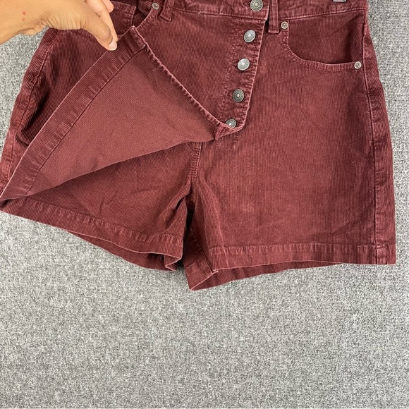 NWT American Eagle Women’s Size 12 Maroon Corduroy Short Mom Skort Preppy Fall - Picture 4 of 13